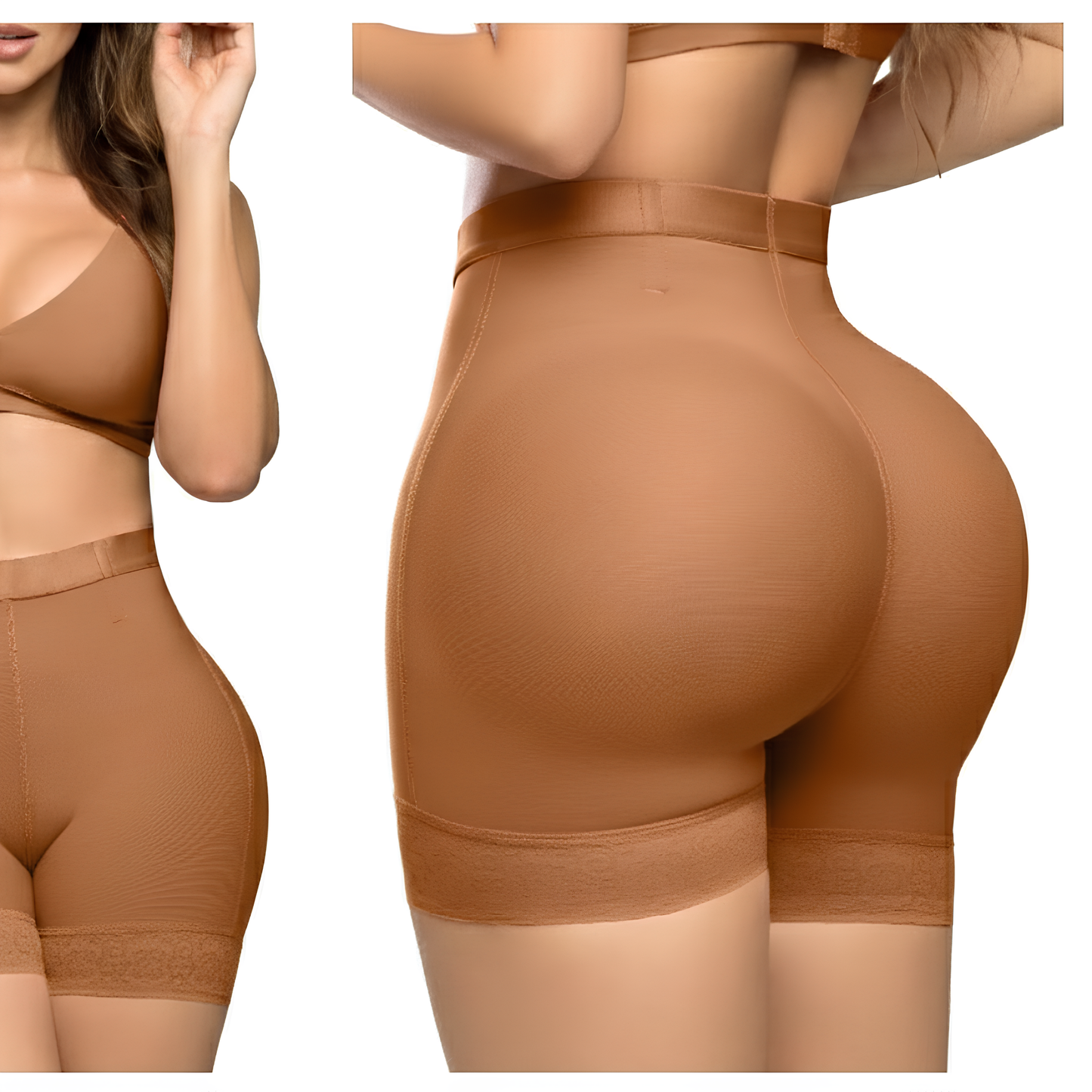 High Waist Lace Trim Butt Sculpting Short